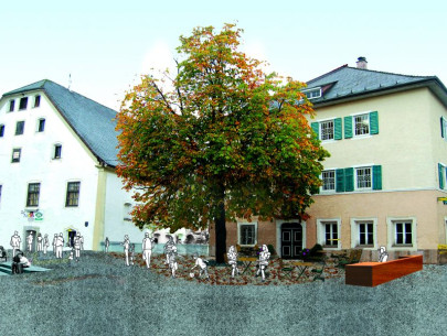Entwurf für den Bereich vor dem Bräu-Gasthaus