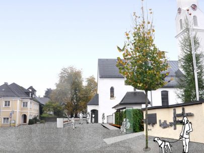 Entwurf für den Bereich vor der Kirche