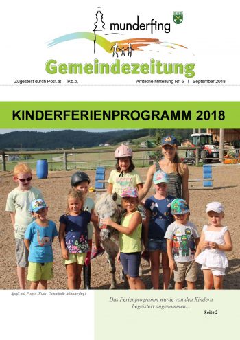 Cover Gemeindezeitung September 2018