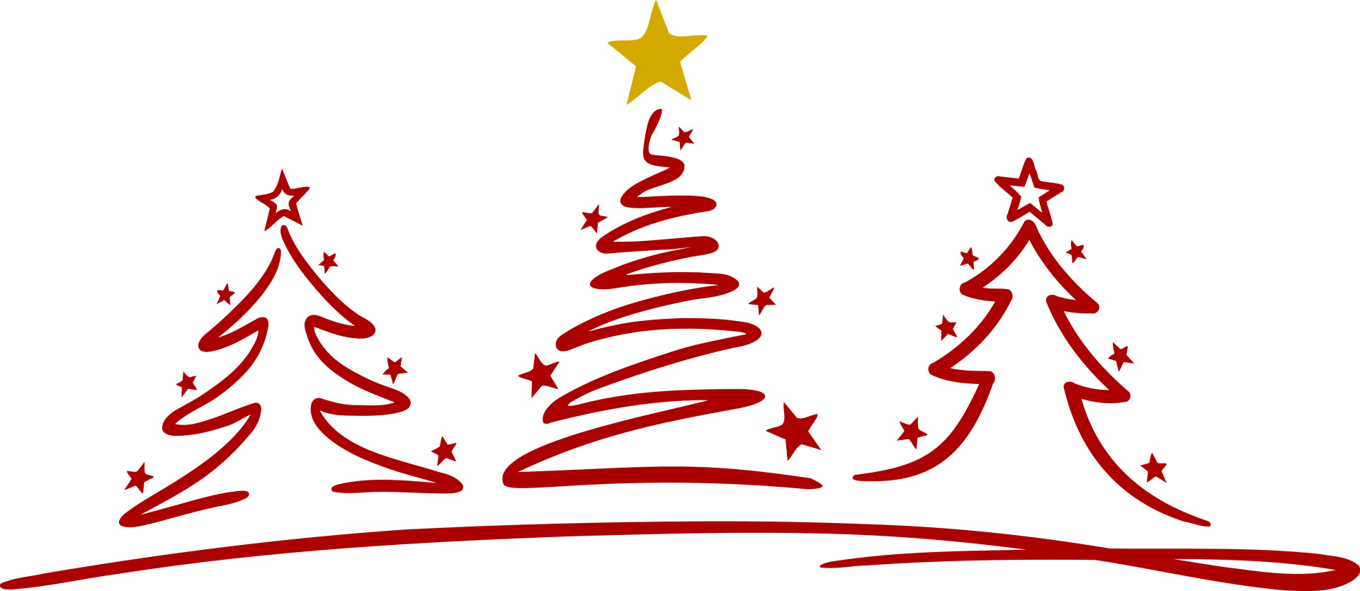 rote Christbäume