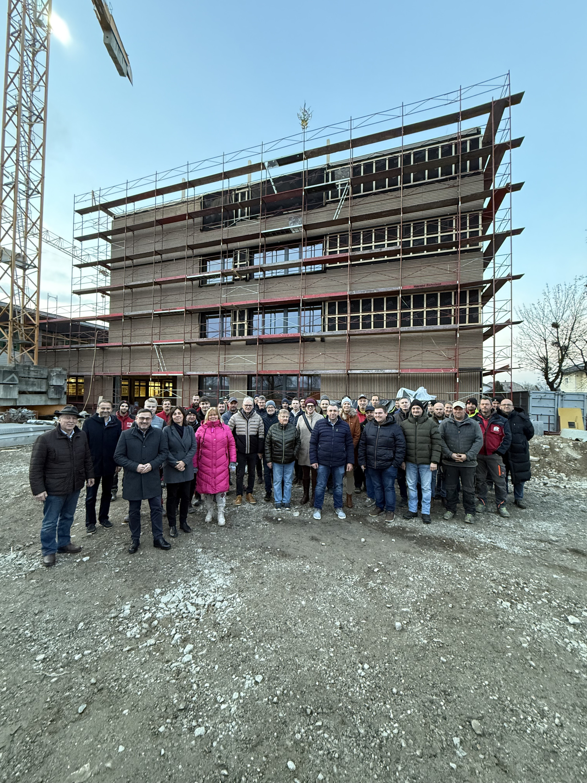 Gleichenfeier für den Neubau der Volksschule Munderfing